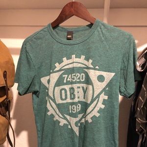 Obey green tee